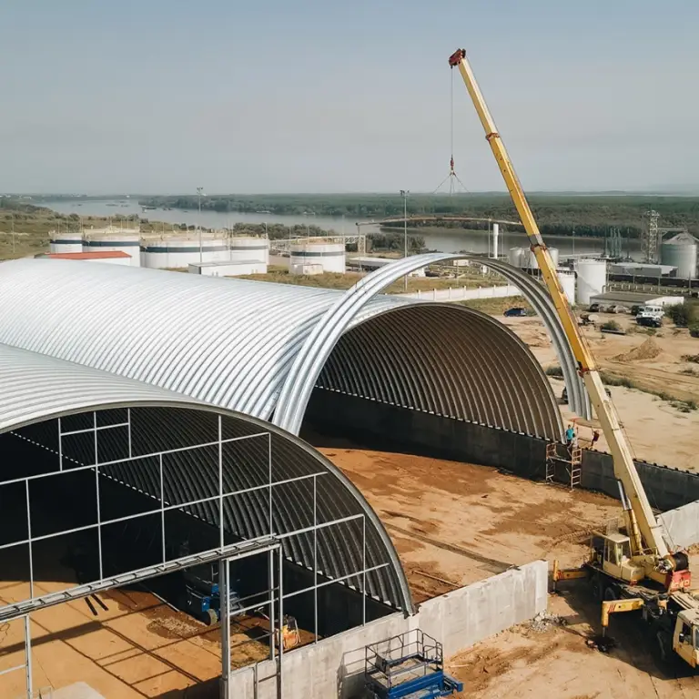 Hangar metalic autoportant construit de AngarMD